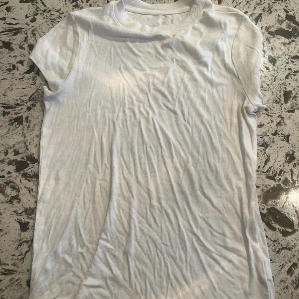 A New Day Ribbed White Tee